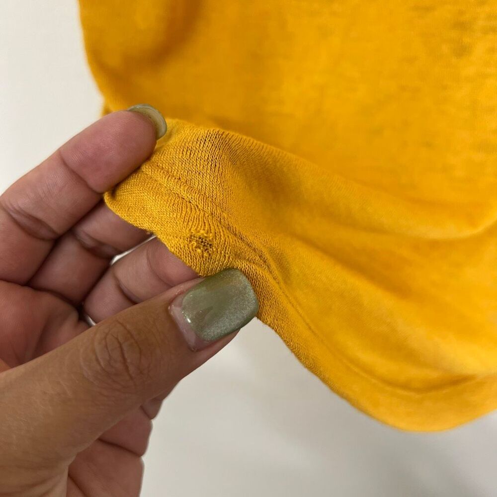 Athleta Golden Yellow V Neck Short Sleeve Tee XS Women - Picture 6 of 8